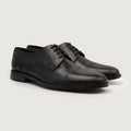 Dirk Brogues Schwarze Derby-Lederschuhe für Herren