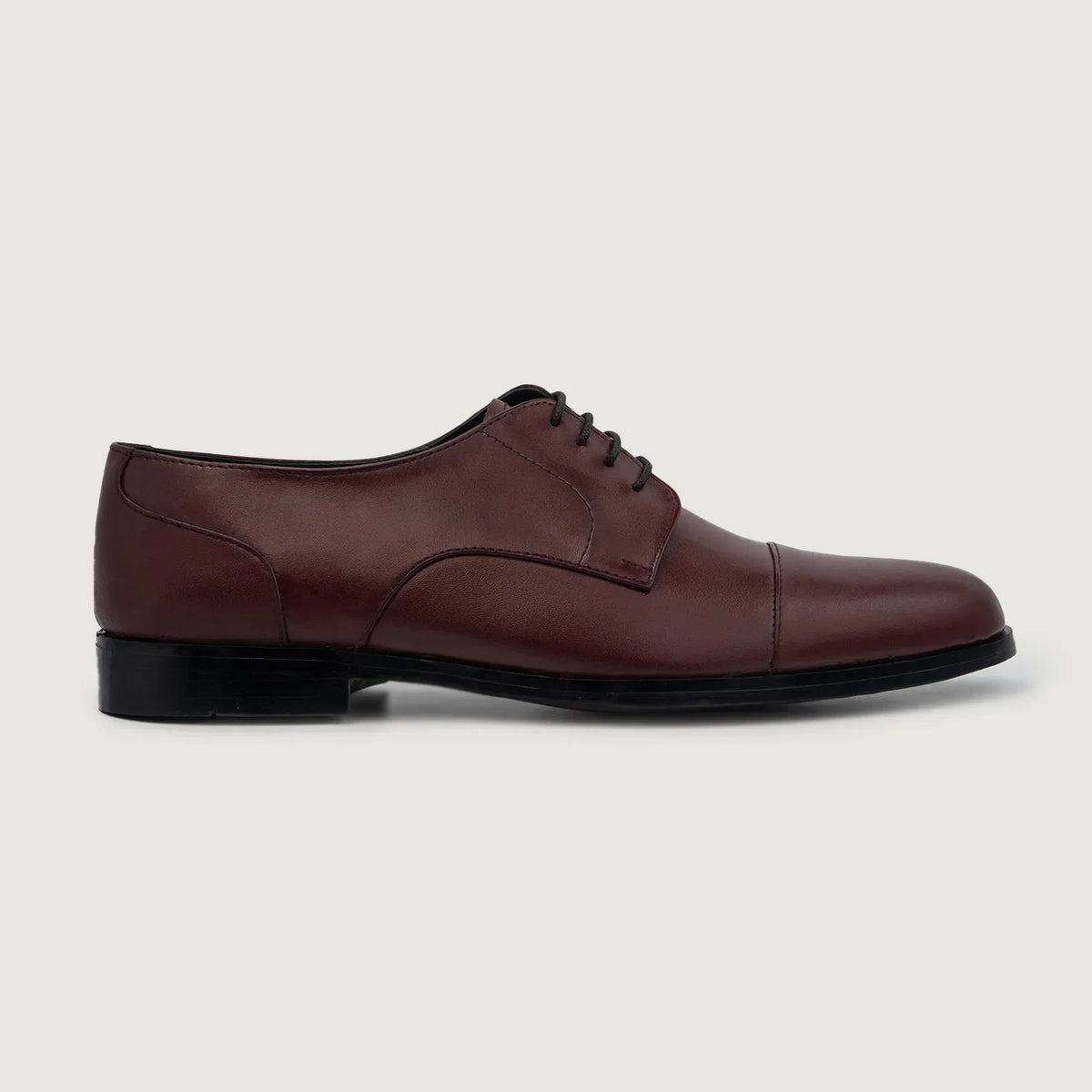 Maroon Full-Grain leather Shoes - Rahmengenähte Goodyear-Welt-Konstruktion & vordere Zehenkappe