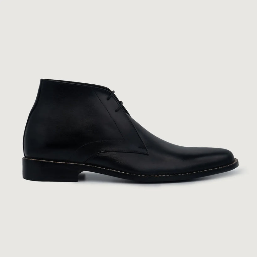 Corry Chukka Schwarz Lederstiefel für Herren