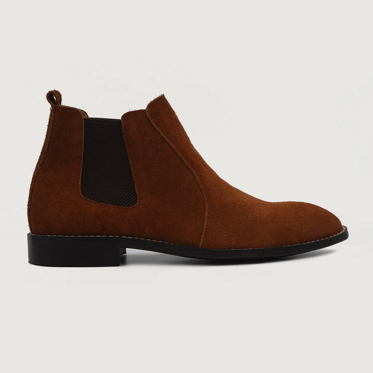 Brown Goatskin Suede Leather Boots - Rahmengenähte Goodyear-Welt-Konstruktion & vordere Zehenkappe