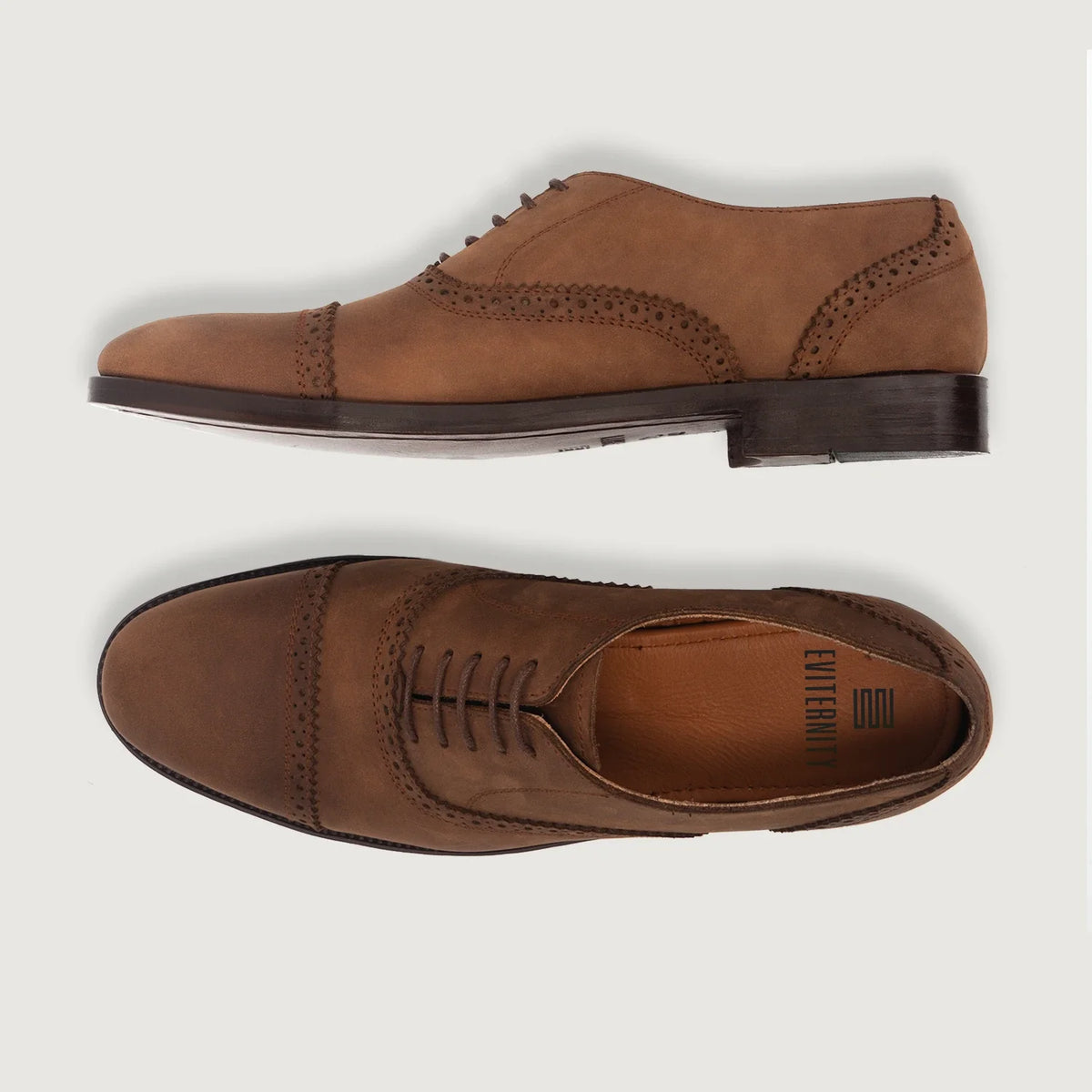 Grauson Brogues Oxford Oil Pull-up Braun Lederschuhe für Herren - Verstärkte Fersenkappe & präzise Doppelnaht