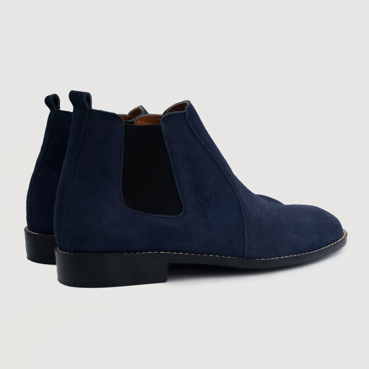 Clarkson Chelsea Midnight Blau Suede Lederstiefel für Herren For Men - Verstärkte Fersenkappe & präzise Doppelnaht