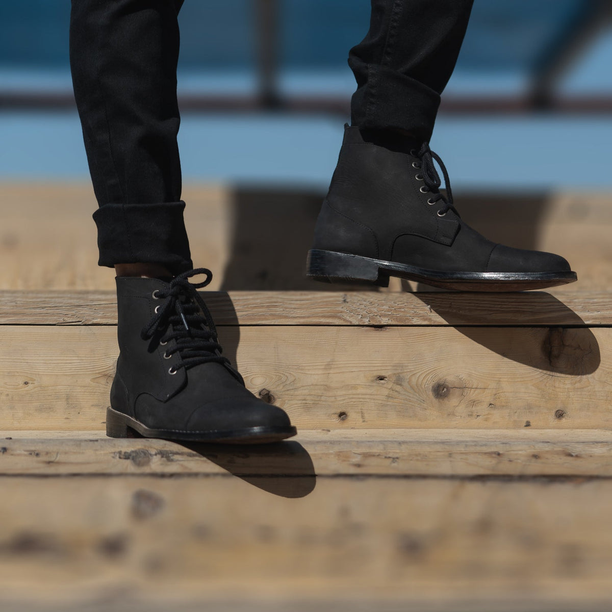 Orlaven Knight Derby Schwarz Nubuck Lederstiefel für Herren footwear image 9