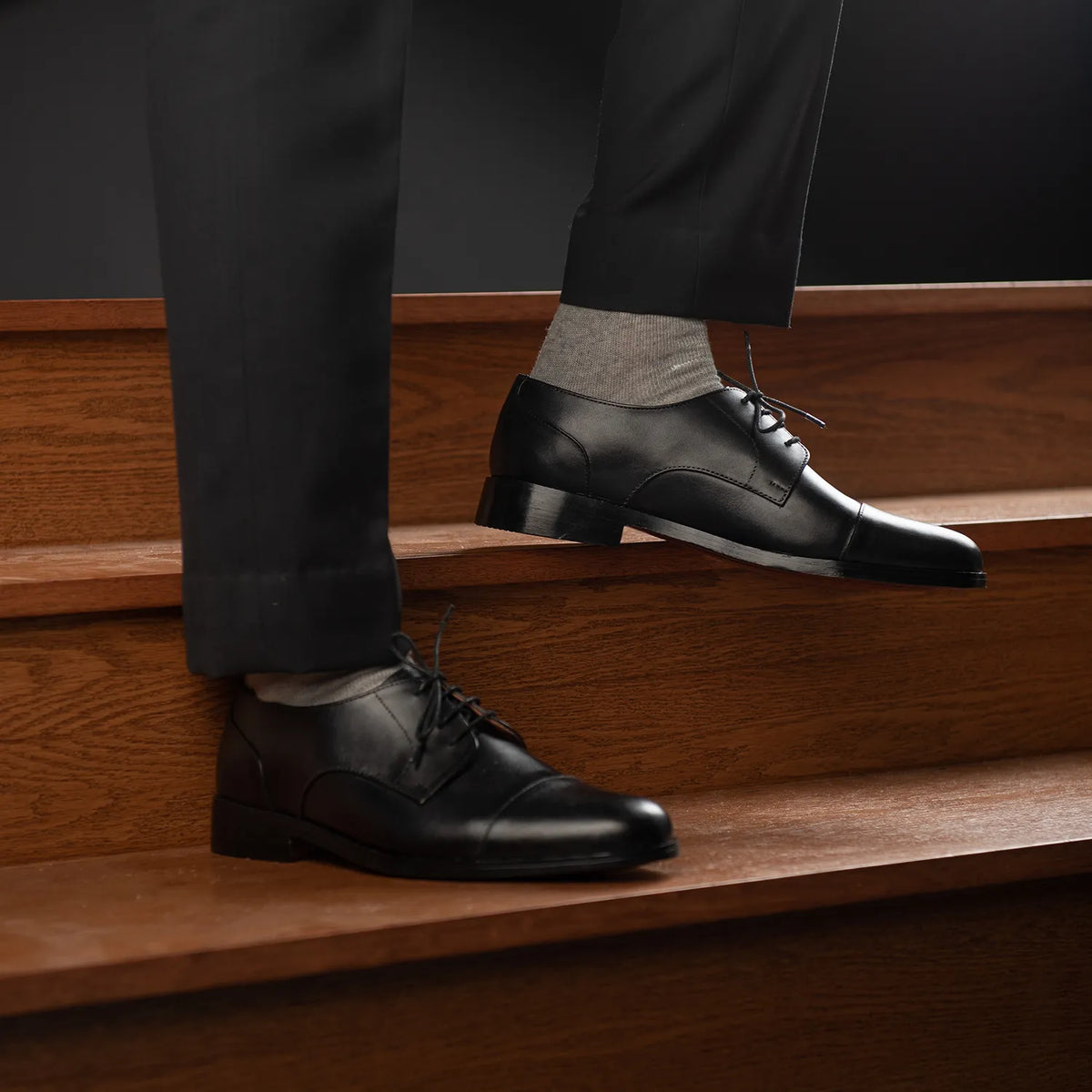 Orlaven Attorney Schwarze Derby-Lederschuhe für Herren footwear image 9