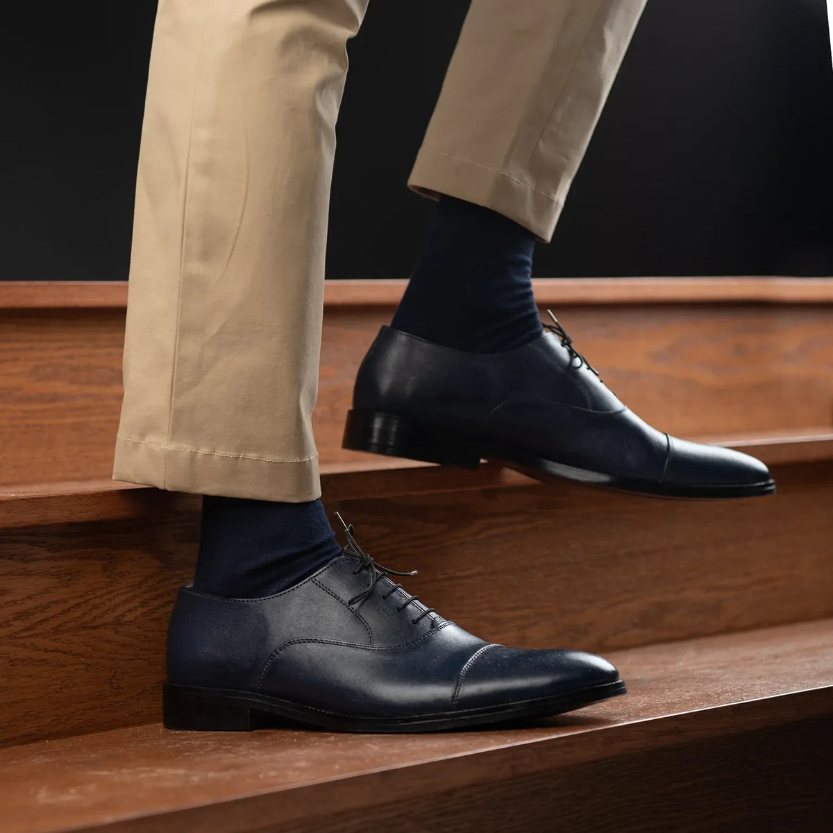 Orlaven Professor Oxford Midnight Blau Lederschuhe für Herren footwear image 9