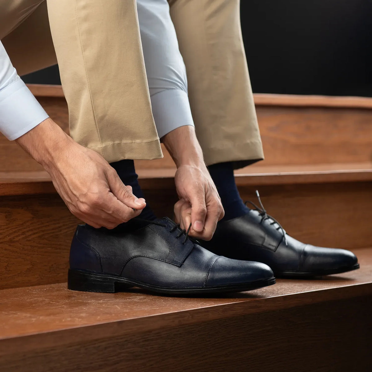 Orlaven Attorney Derby Midnight Blau Lederschuhe für Herren footwear image 10