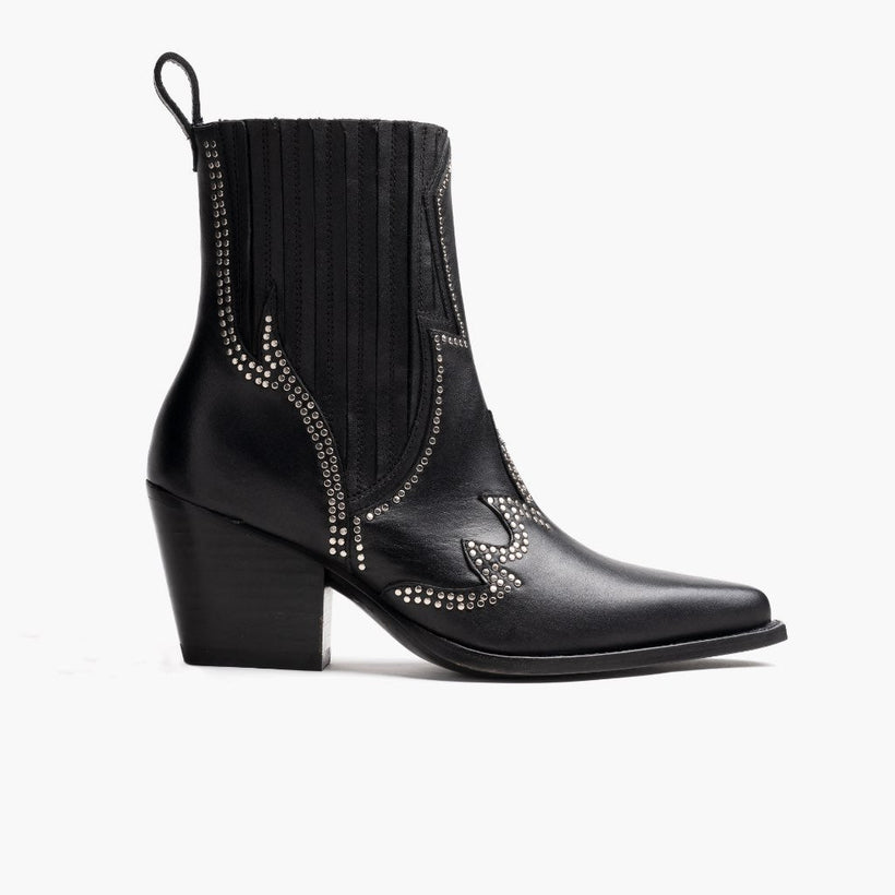 Icon Schwarz Leather Boots für Damen