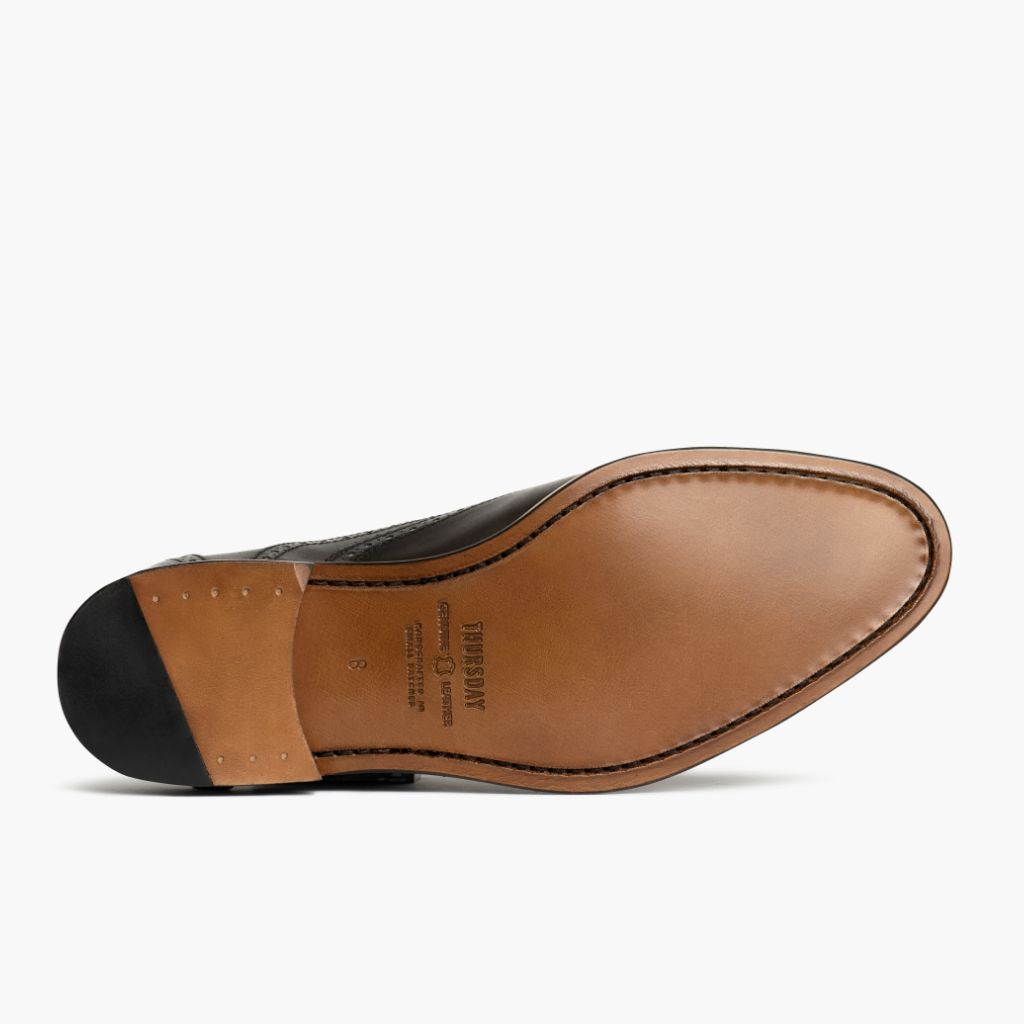 Detailansicht of Classic Collar & Heavy-Duty Zipper Hardware on Aviator Schokolade Leder-Loafer für Herren