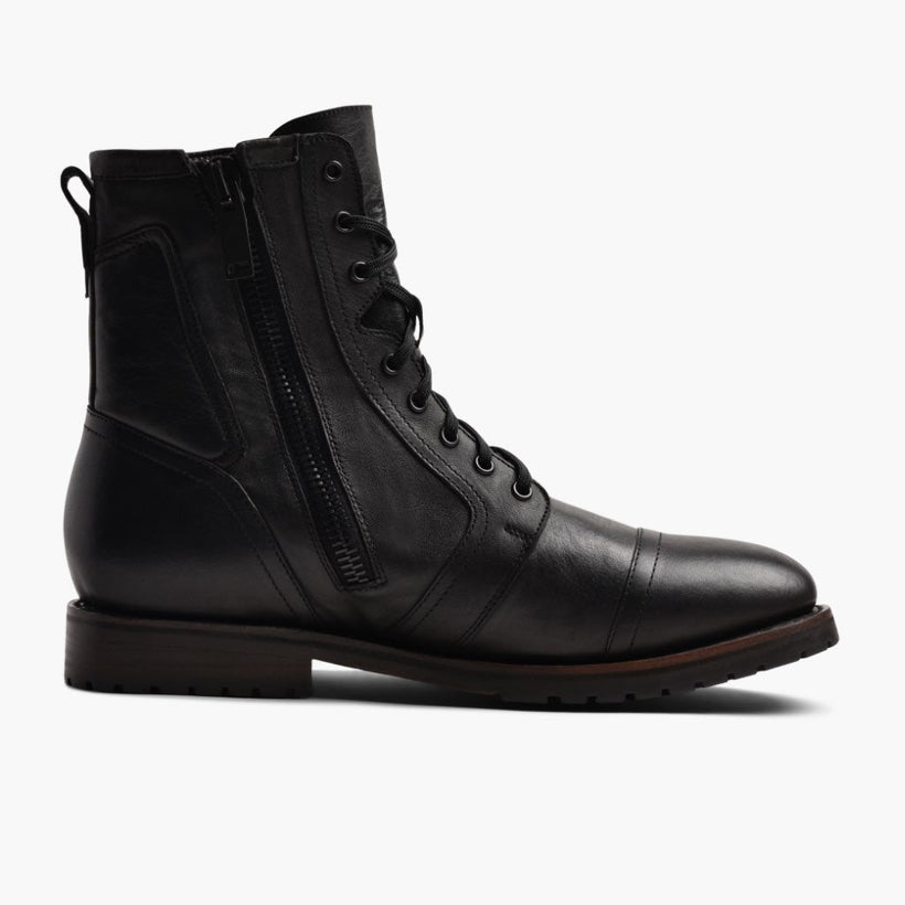 Casa Moto Schwarz Lederstiefel für Herren