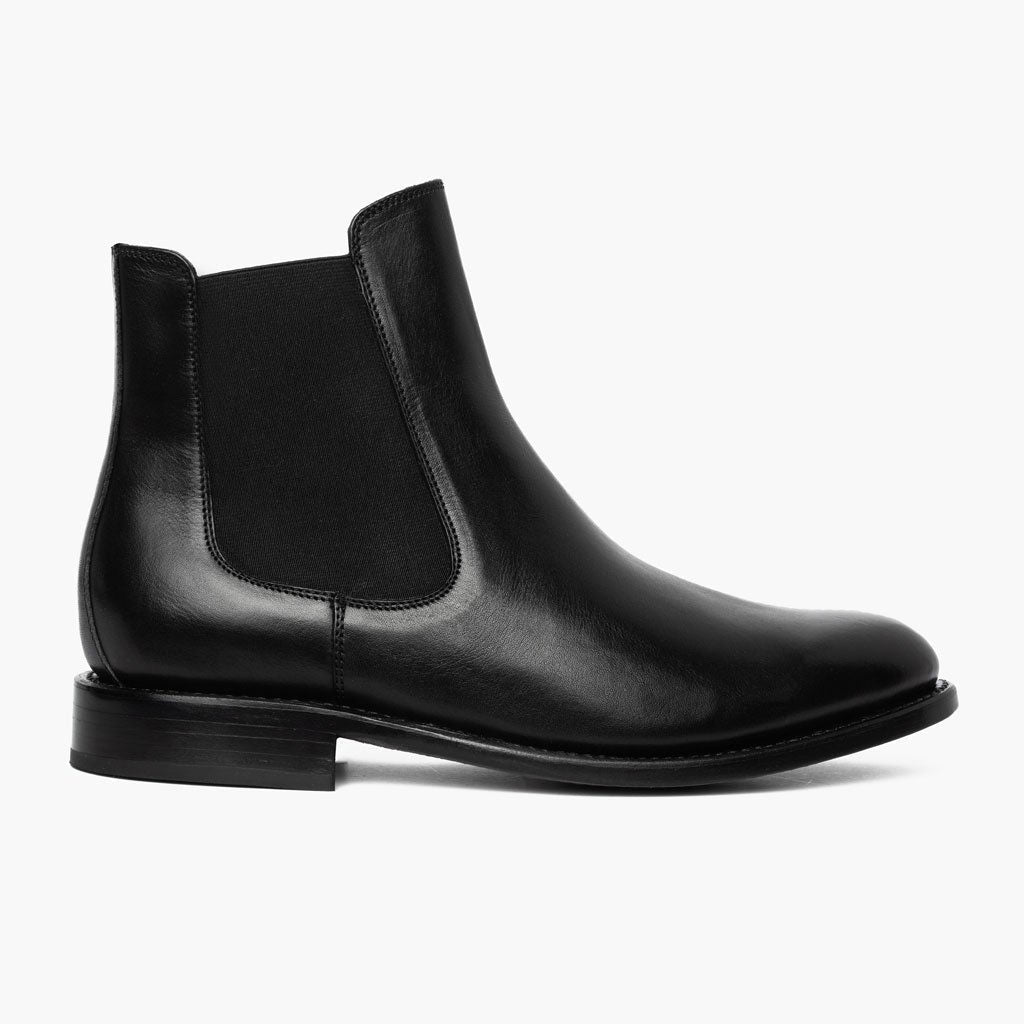 Black Full-Grain leather Boots - Rahmengenähte Goodyear-Welt-Konstruktion & vordere Zehenkappe