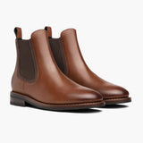 Duke Brandy Leather Boots in Classic Full-Grain Leather - Lateral Side Profile View | Buy Online