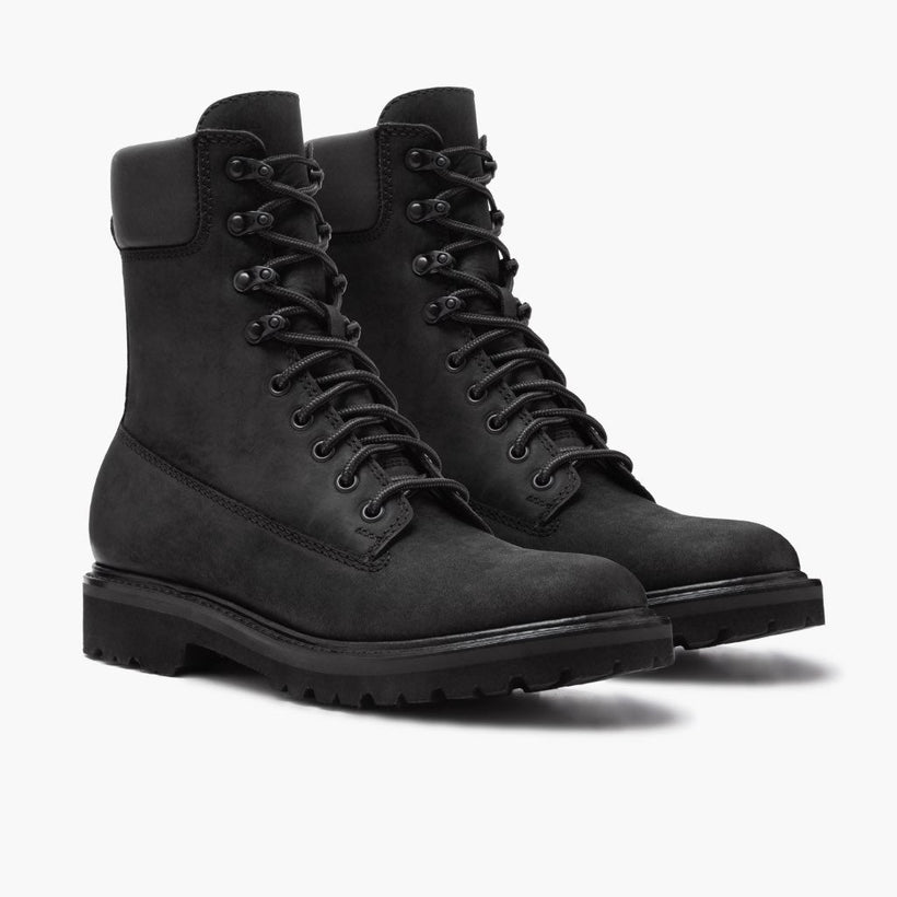 Explorer Mattschwarz Lederstiefel für Herren