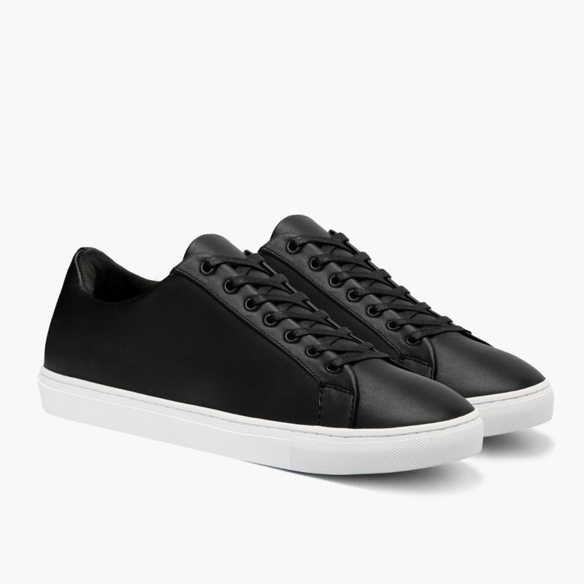 Premier Low Top Schwarz Leather Sneakers für Herren