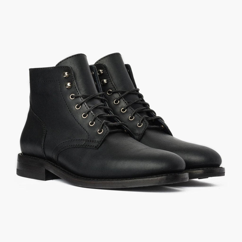 President Schwarz Matte Leather Boots für Herren