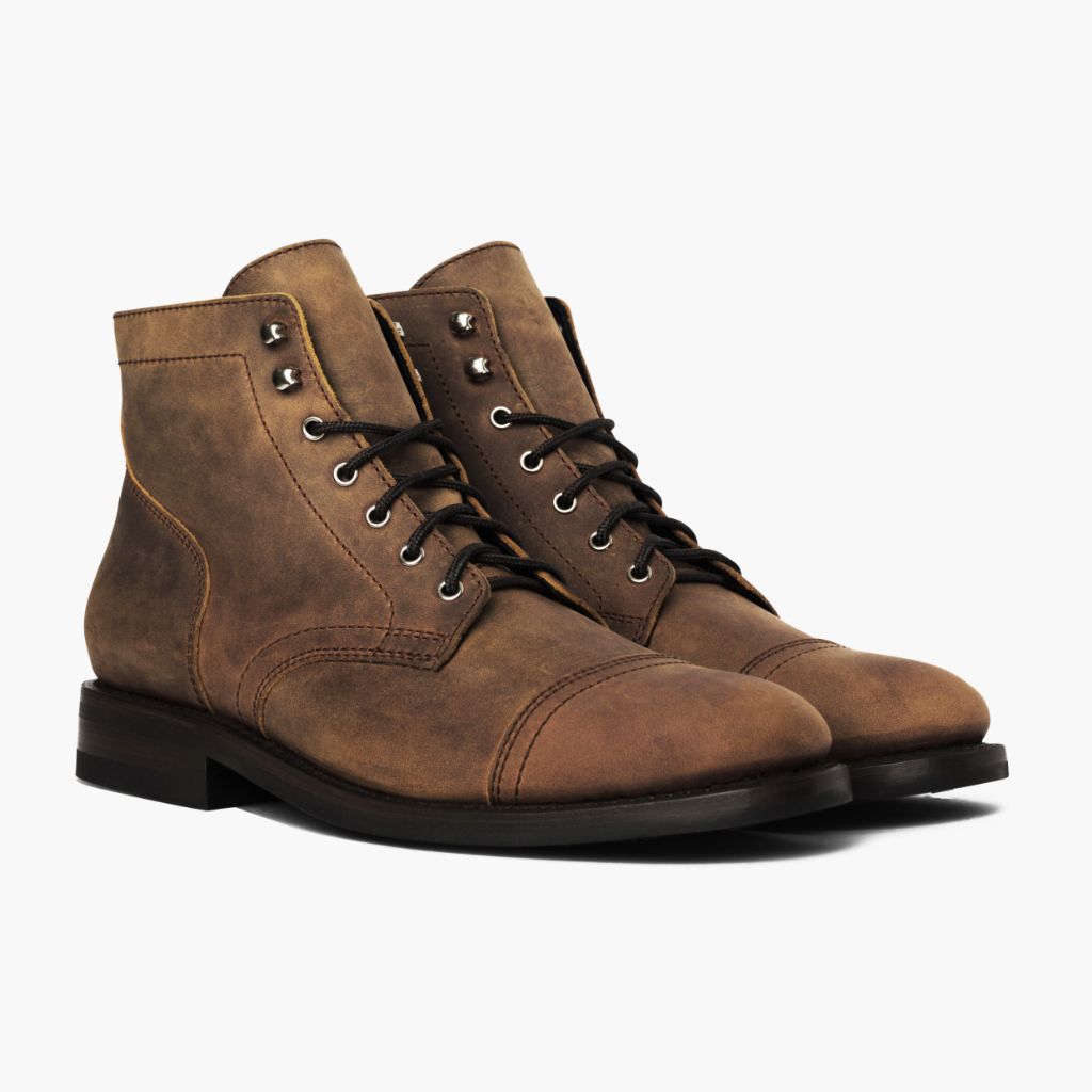 Captain Kupferbraun Lederstiefel für Herren in Classic Full-Grain Leather - Seitenansicht | Online Kaufen