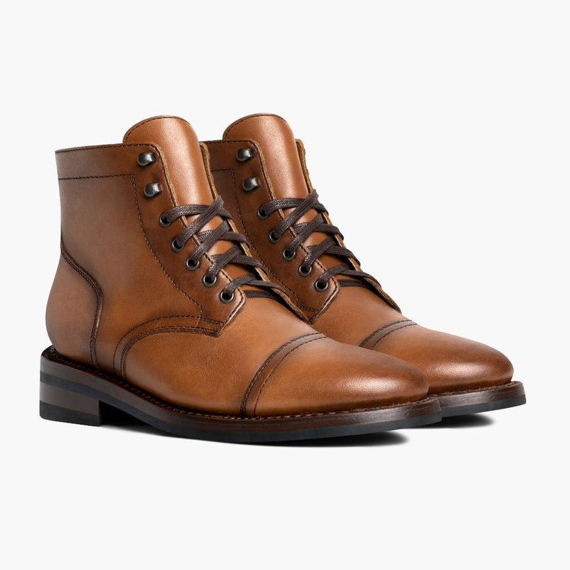 Captain Toffee-Braun Lederstiefel für Herren