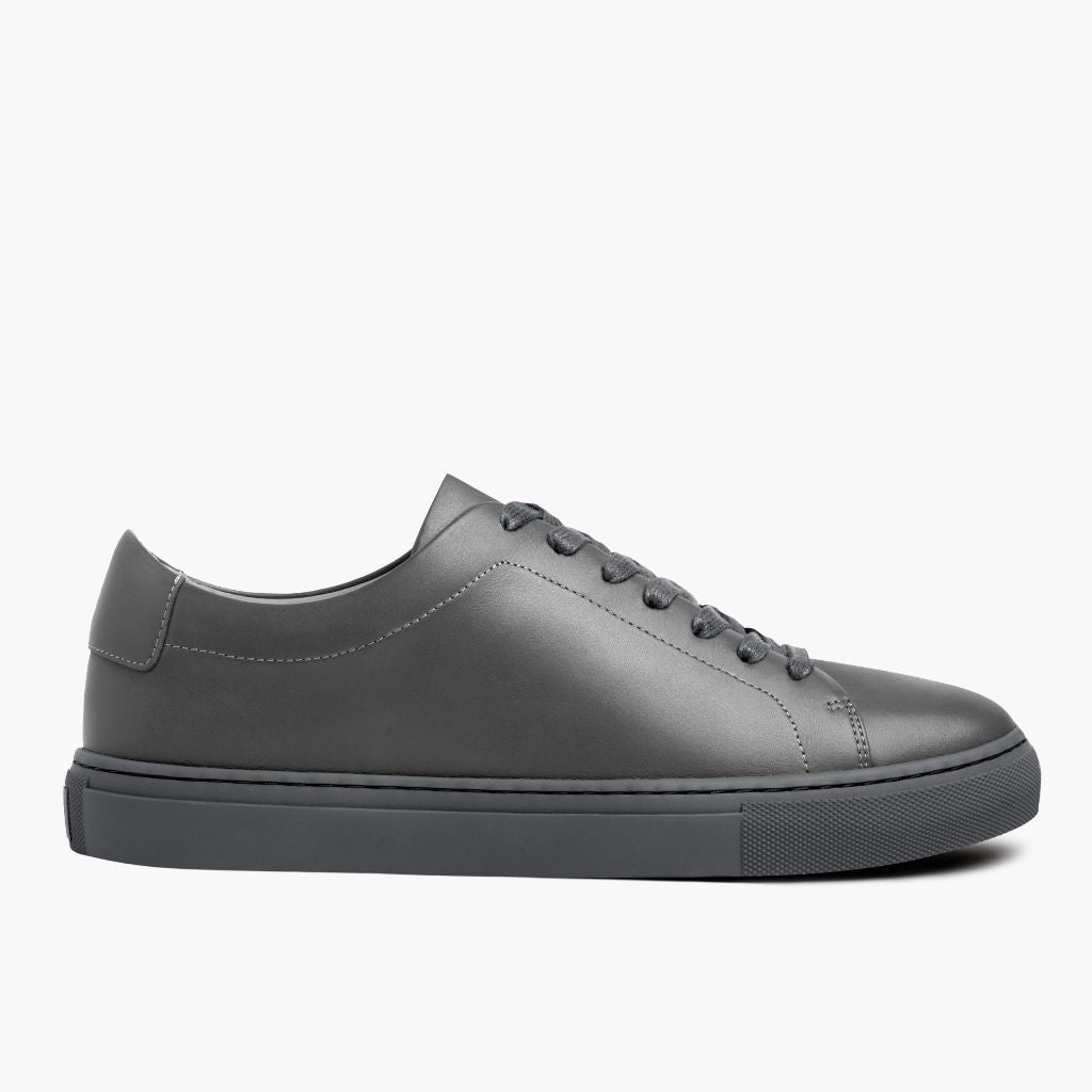 Grey Full-Grain leather Sneakers - Rahmengenähte Goodyear-Welt-Konstruktion & vordere Zehenkappe