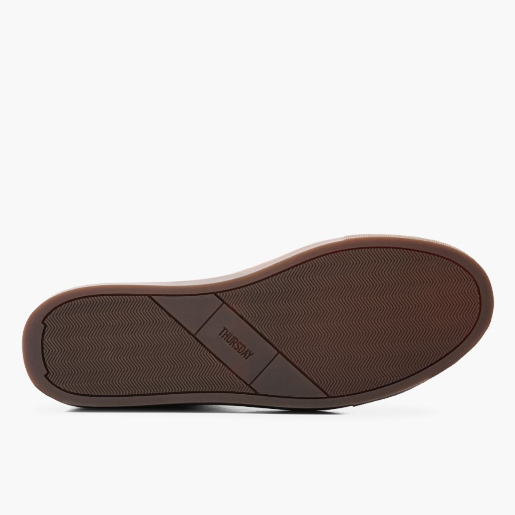 High-Traction Rubber Outsole & Lug Tread Pattern on Premier Low Top Natural Leder-Sneaker für Herren For Men
