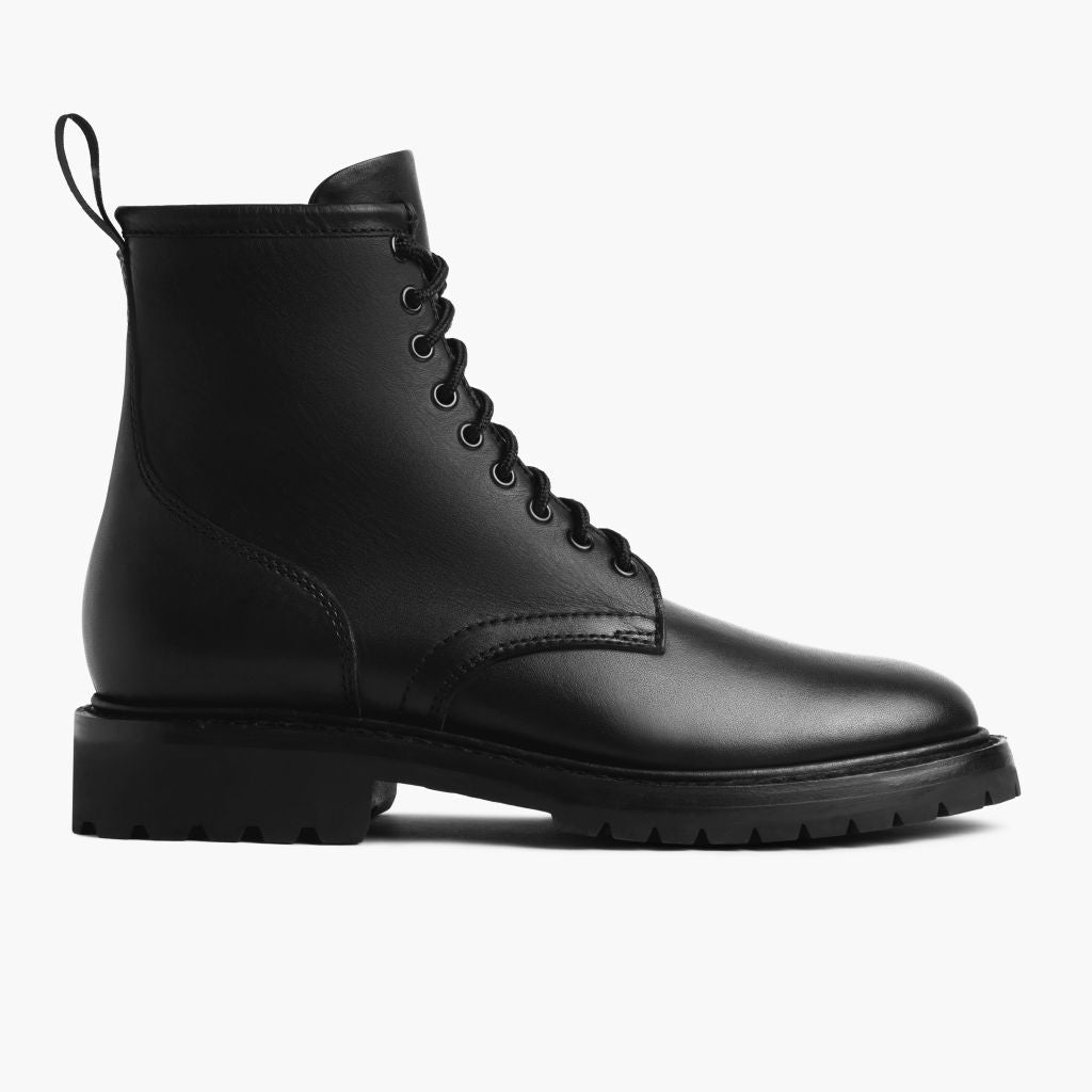 Black Full-Grain leather Boots - Rahmengenähte Goodyear-Welt-Konstruktion & vordere Zehenkappe