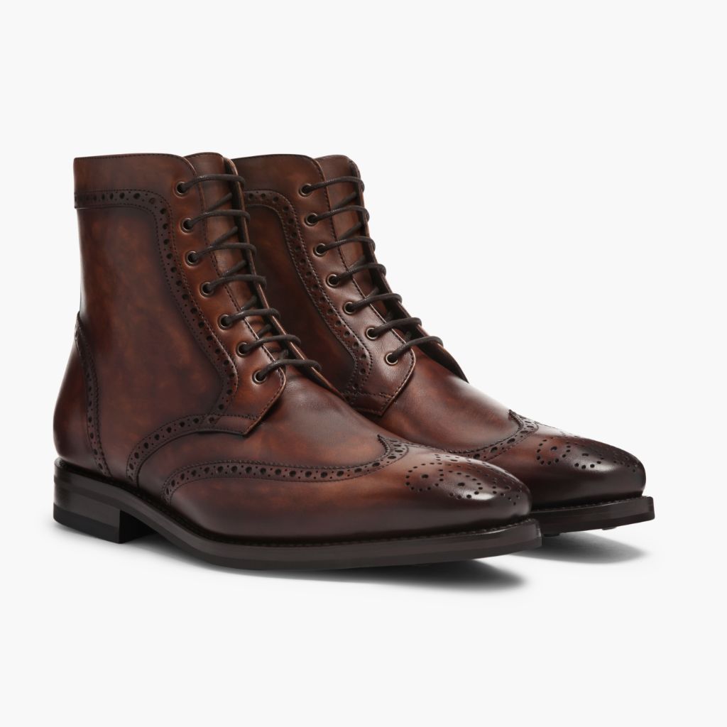Wingtip Color #77 Lederstiefel für Herren For Men in Classic Full-Grain Leather - Seitenansicht | Online Kaufen