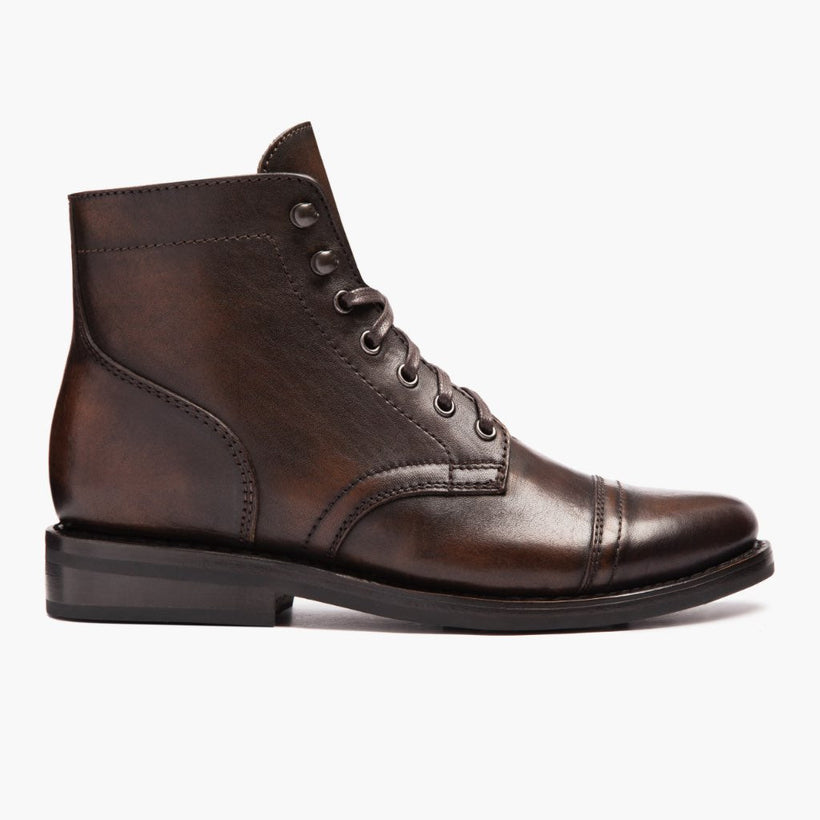 Captain Schwarz Coffee Leather Boots für Damen