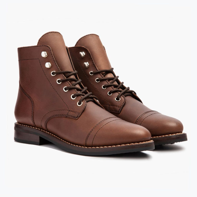 Captain Whiskey-Braun Lederstiefel für Damen