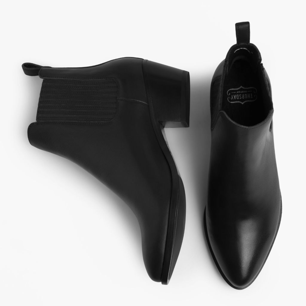Dreamer Bootie Schwarz Lederstiefel für Damen - Verstärkte Fersenkappe & präzise Doppelnaht