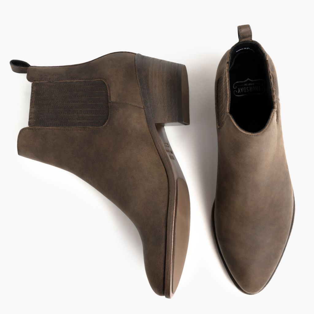 Dreamer Bootie Tabakbraun Lederstiefel für Damen - Verstärkte Fersenkappe & präzise Doppelnaht