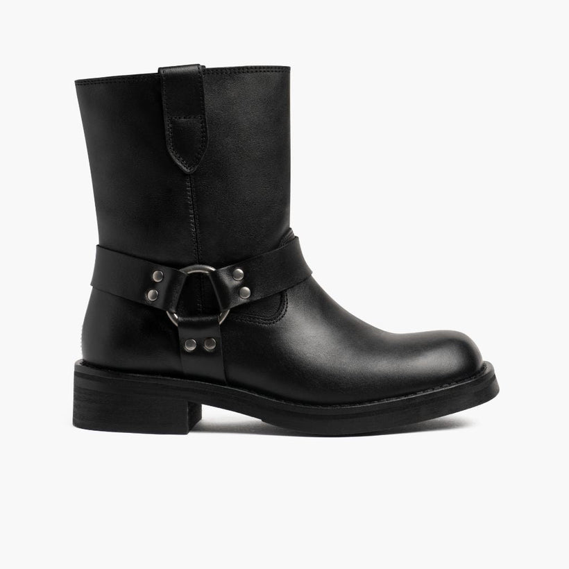 Outlaw Schwarz Leather Boots für Damen