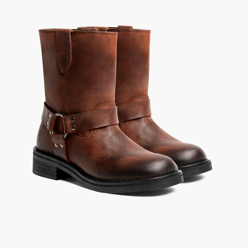 Outlaw Rust Braun Leather Boots für Damen
