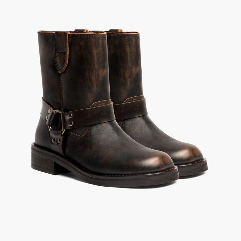 Outlaw Vintage Braun Leather Boots für Damen