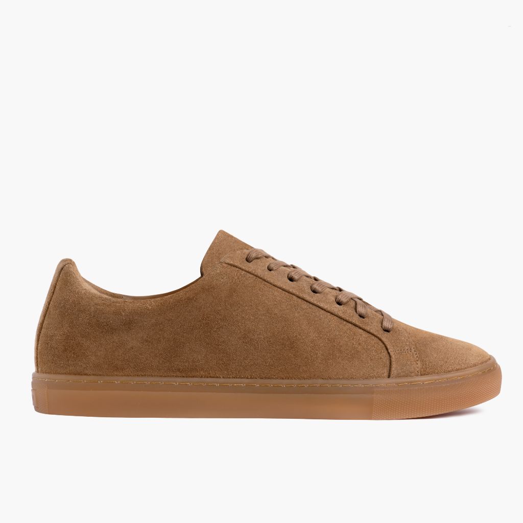Camel Full-Grain leather Sneakers - Rahmengenähte Goodyear-Welt-Konstruktion & vordere Zehenkappe