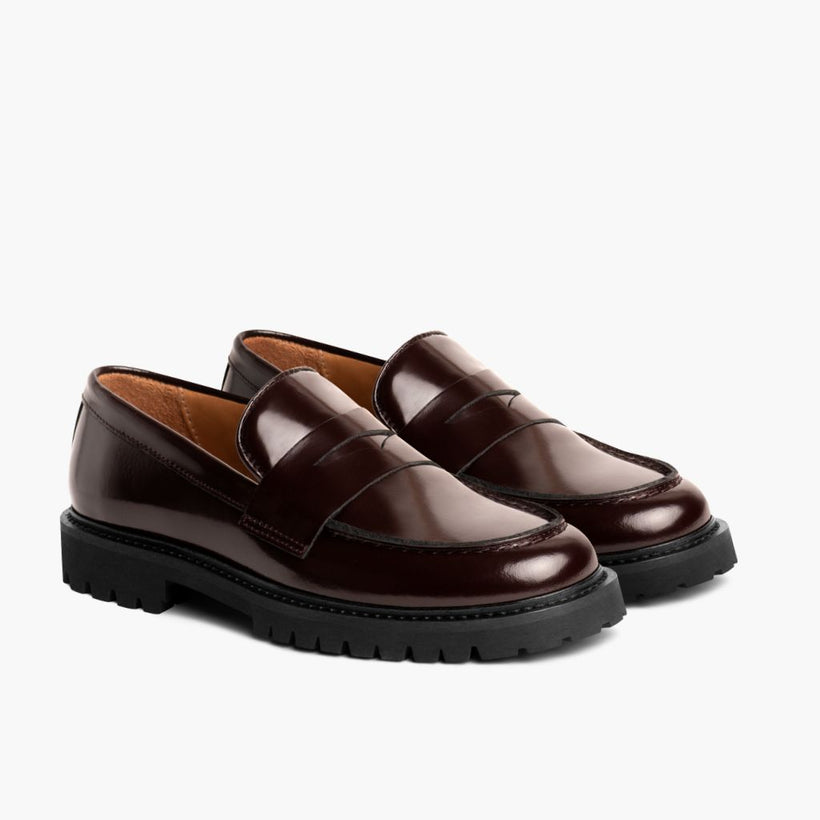 Penny Bordeauxrot Leather Boots für Damen