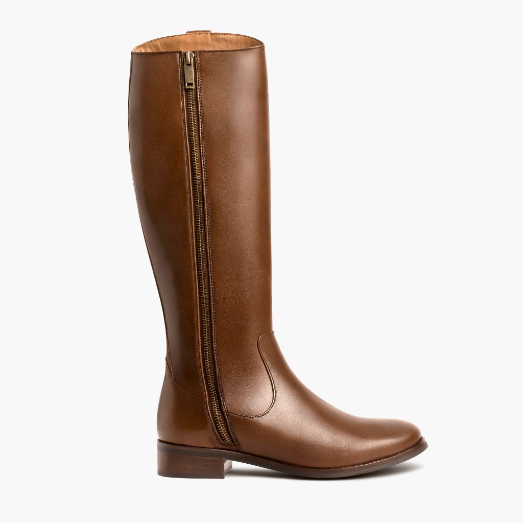 Crown Cuero Lederstiefel für Damen - Verstärkte Fersenkappe & präzise Doppelnaht