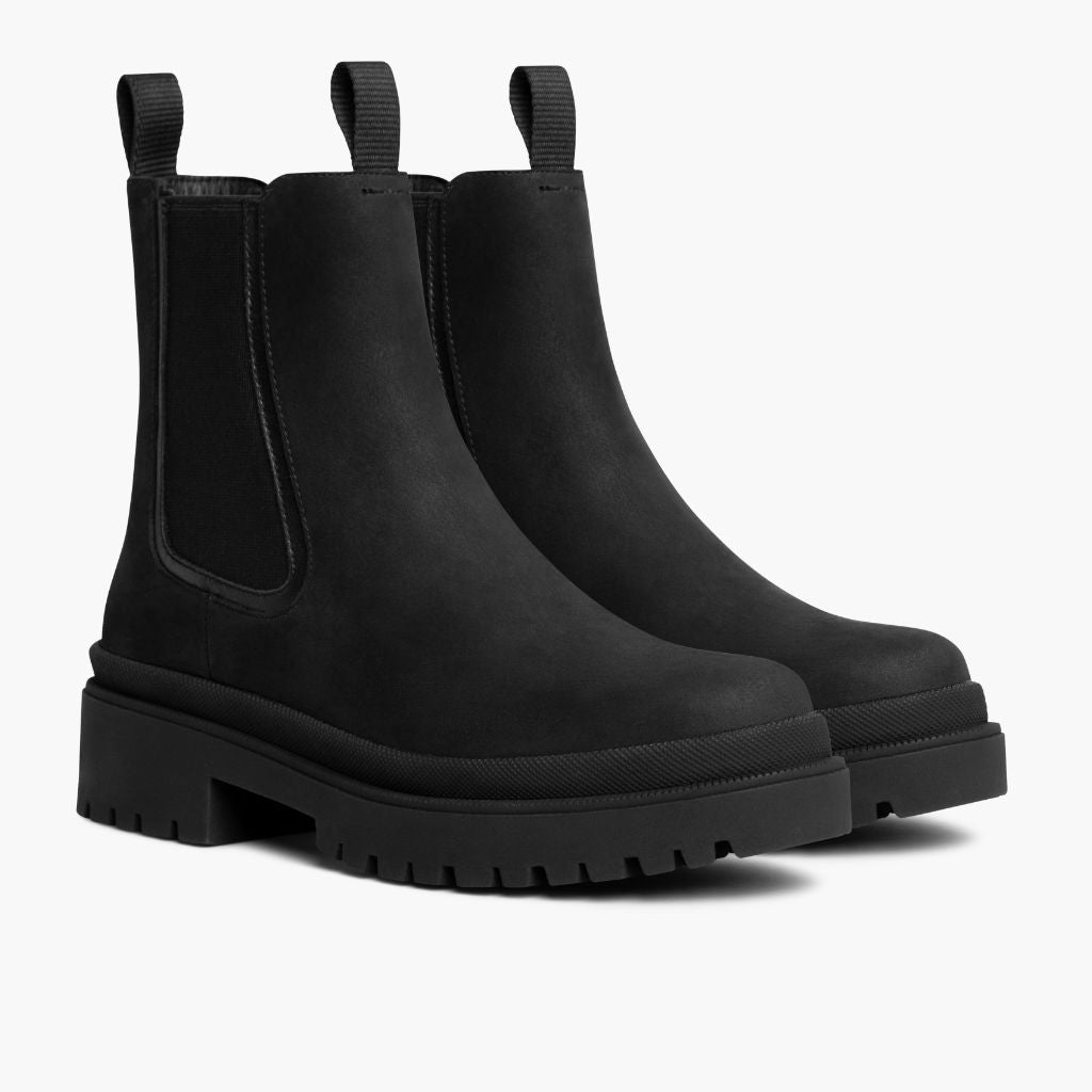 Black Full-Grain leather Boots - Rahmengenähte Goodyear-Welt-Konstruktion & vordere Zehenkappe