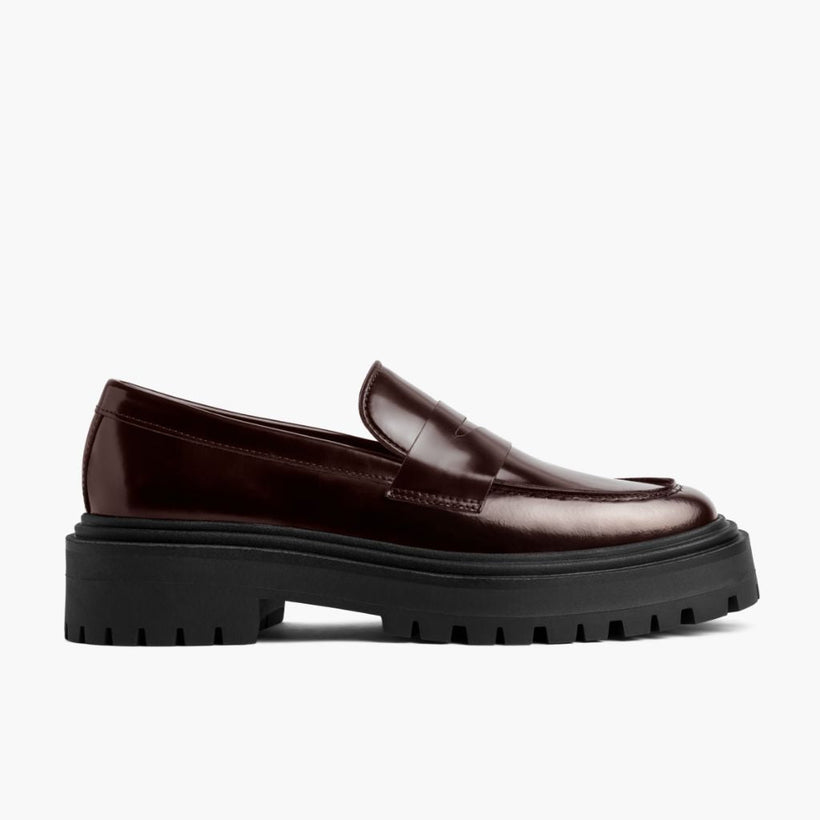 Penny Platform Bordeauxrot Leather Boots für Damen