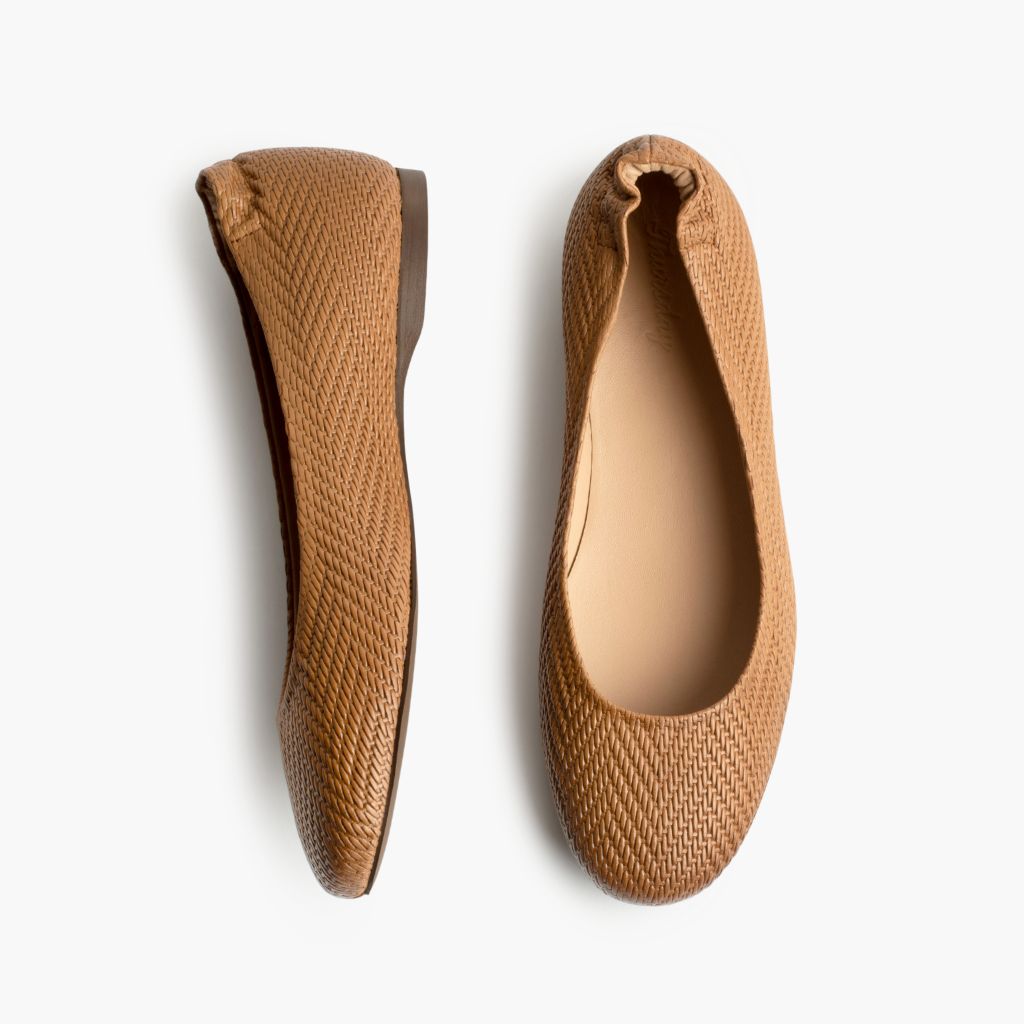 Scrunch Hellbraun Embossed Lederstiefel für Damen - Verstärkte Fersenkappe & präzise Doppelnaht