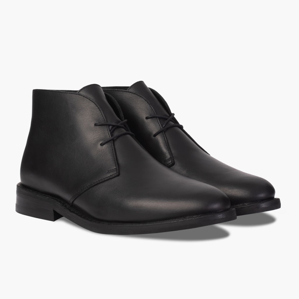 Scout Schwarz Lederstiefel für Herren For Men in schwarzem Rindleder - Seitenansicht | Online Kaufen