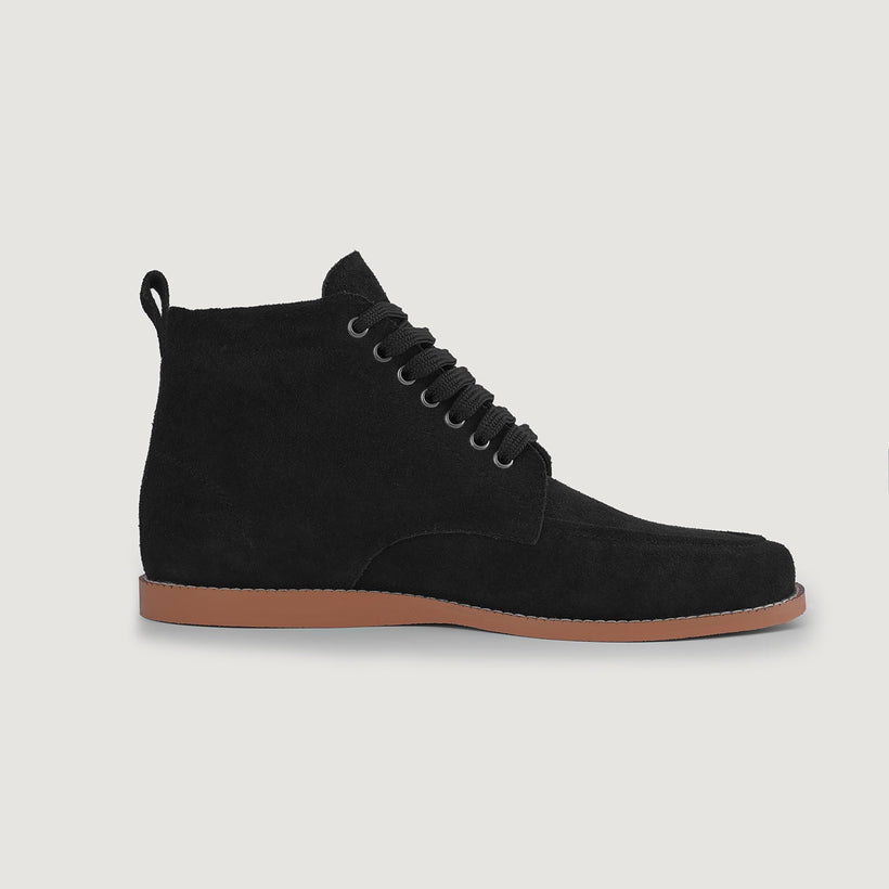 Bearman Moc Toe Schwarz Suede Boots für Herren