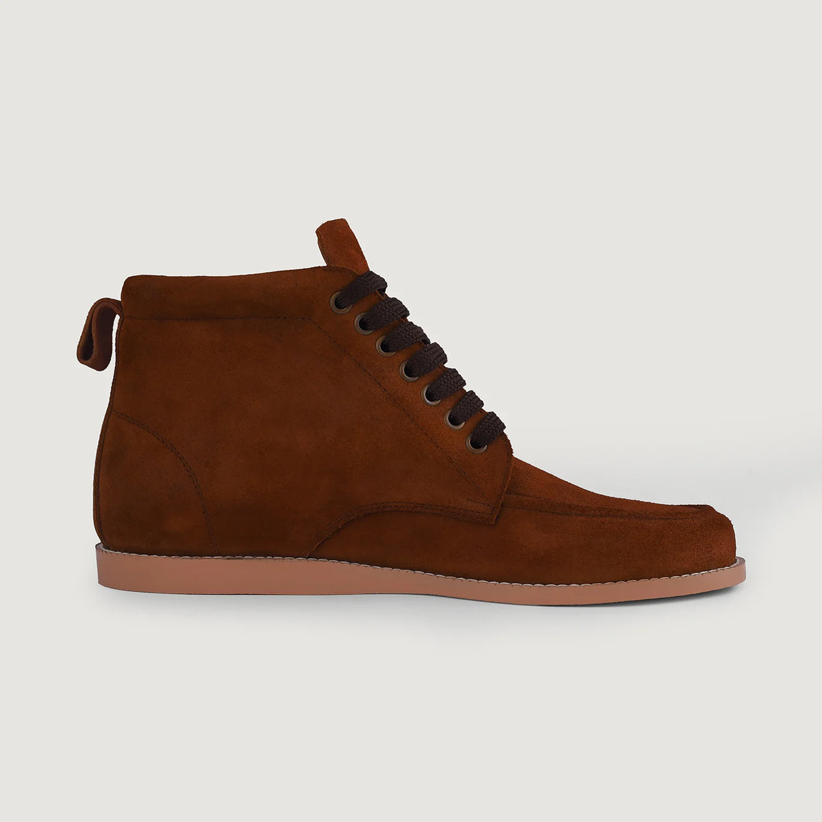 Brown Goatskin Suede Leather Boots - Rahmengenähte Goodyear-Welt-Konstruktion & vordere Zehenkappe