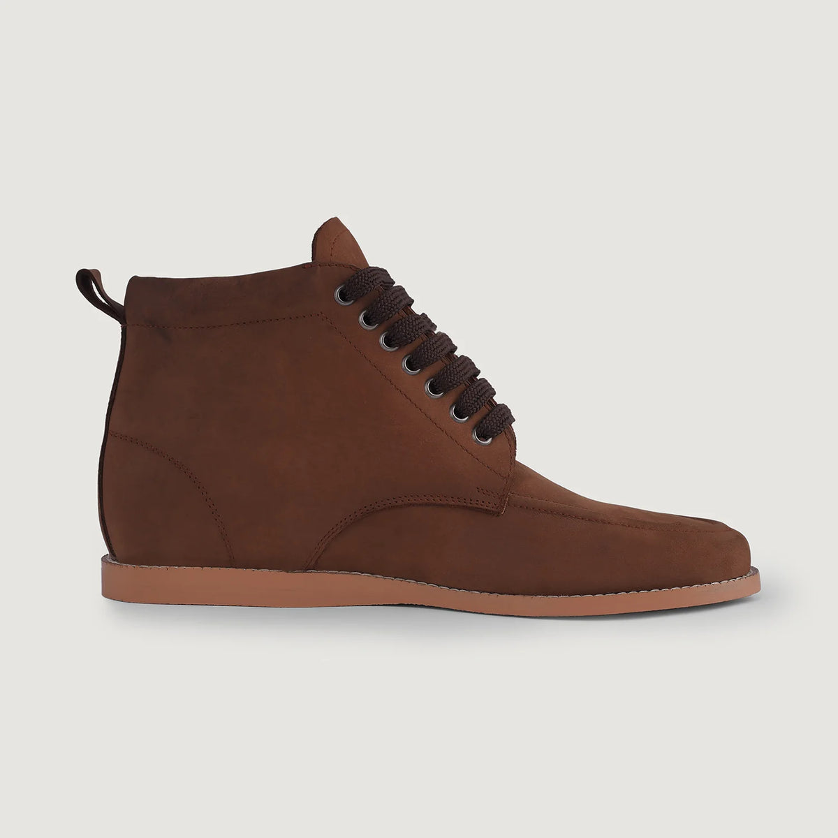 Bearman Moc Toe Pull-up Braun Lederstiefel für Herren - Rahmengenähte Goodyear-Welt-Konstruktion & vordere Zehenkappe