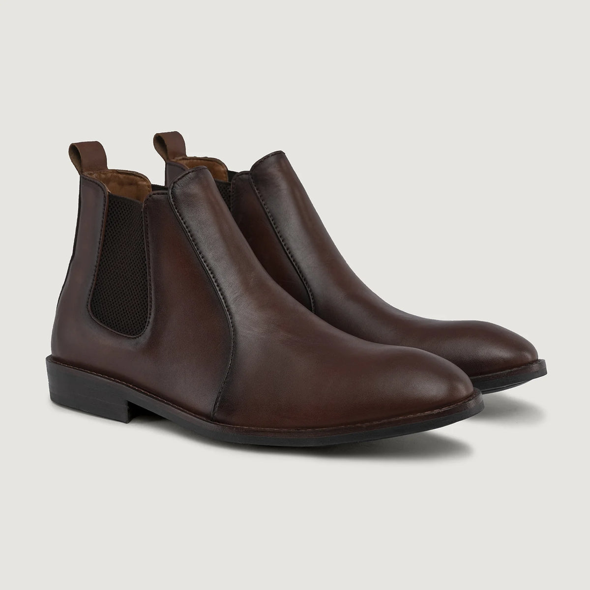 Clarkson Chelsea Brown Burnished Leather Boots StudGuard For Men in Burnished Brown Full-Grain Leather - Seitenansicht | Online Kaufen