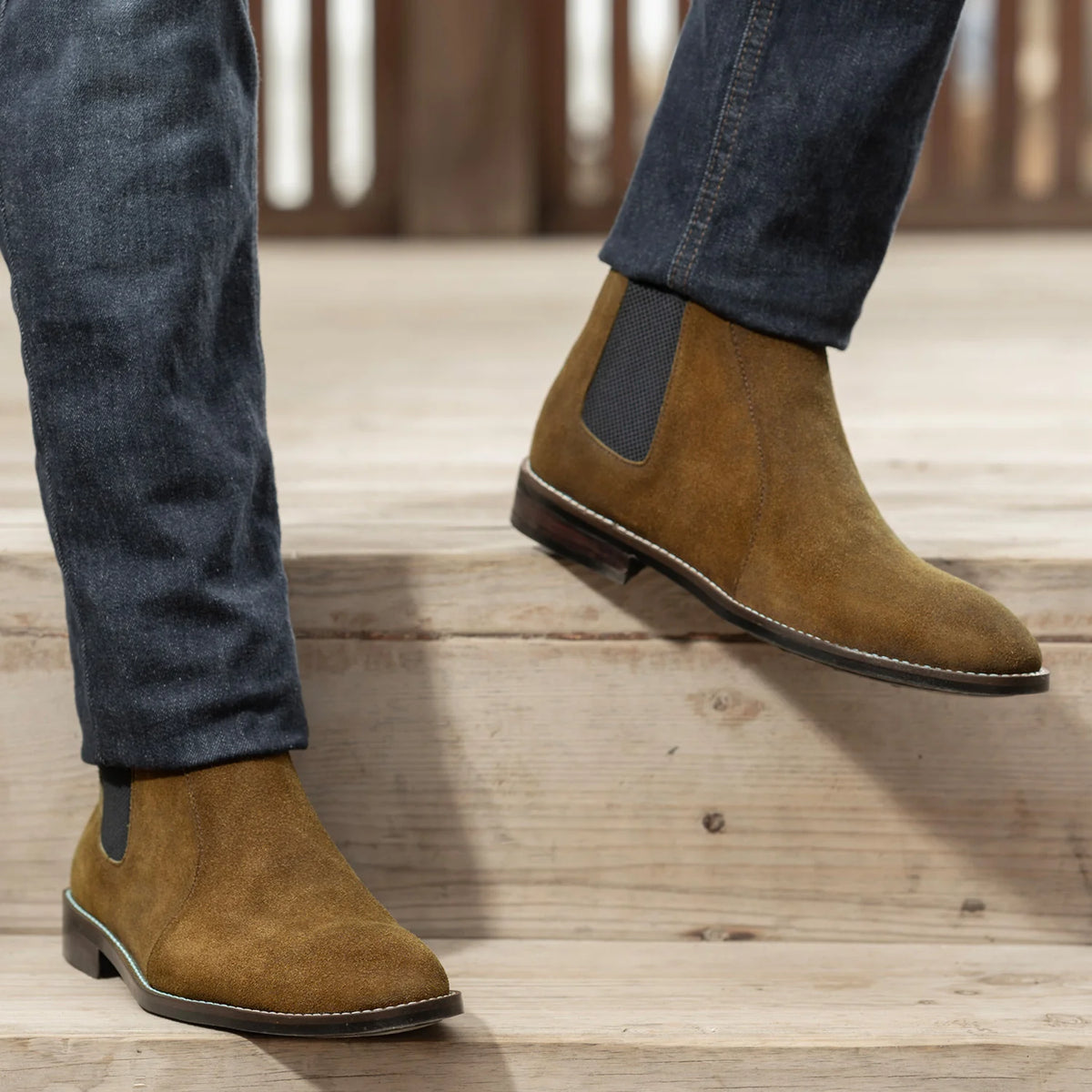 Orlaven Clarkson Chelsea Braun Suede Lederstiefel - StudGuard für Herren footwear image 9