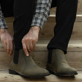Orlaven Clarkson Chelsea Olive Pullup Leather Boots - StudGuard footwear image 10