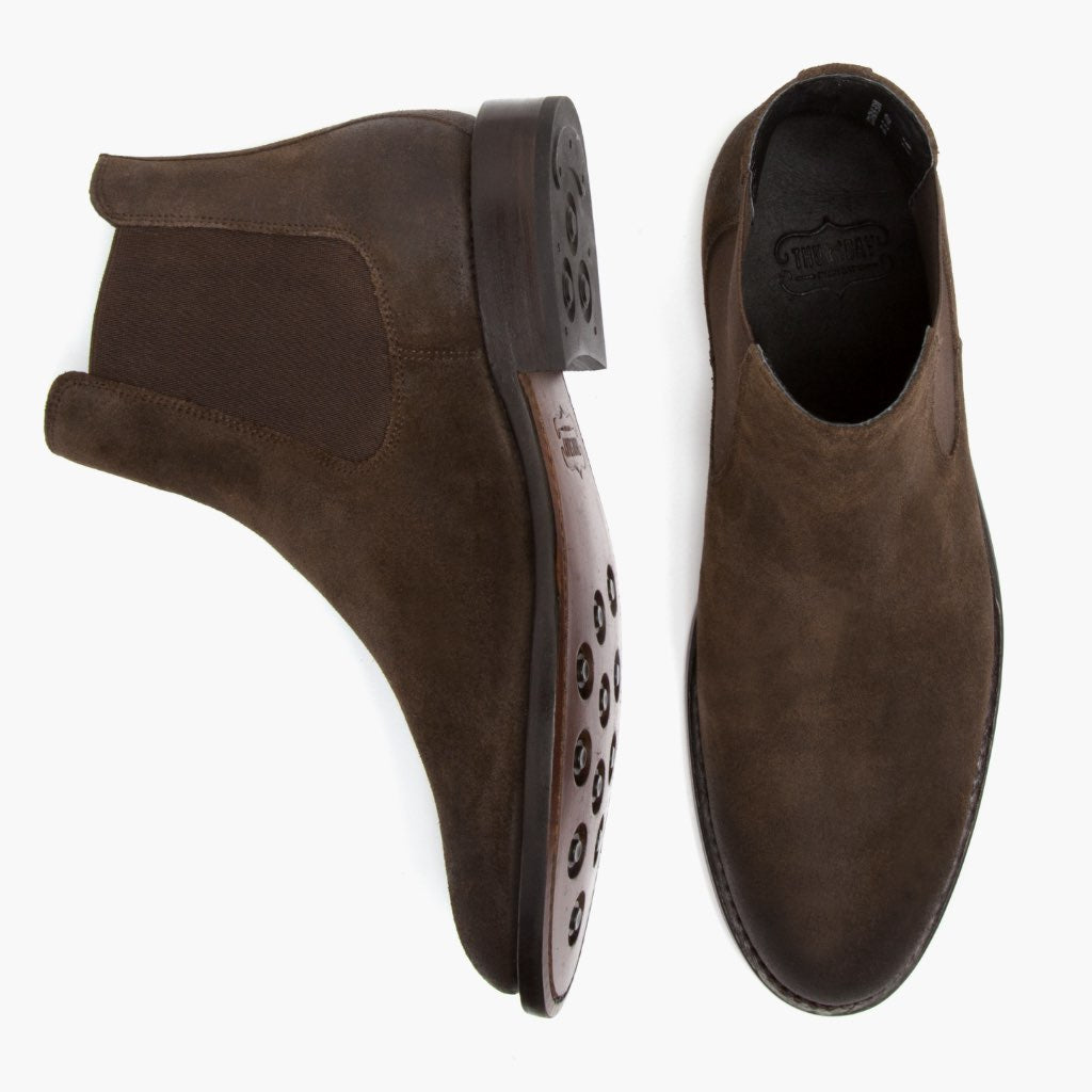 Cavalier Dunkelbraun Lederstiefel für Herren - Verstärkte Fersenkappe & präzise Doppelnaht