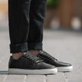 Murphy Low Top Schwarz Leder-Sneaker für Herren