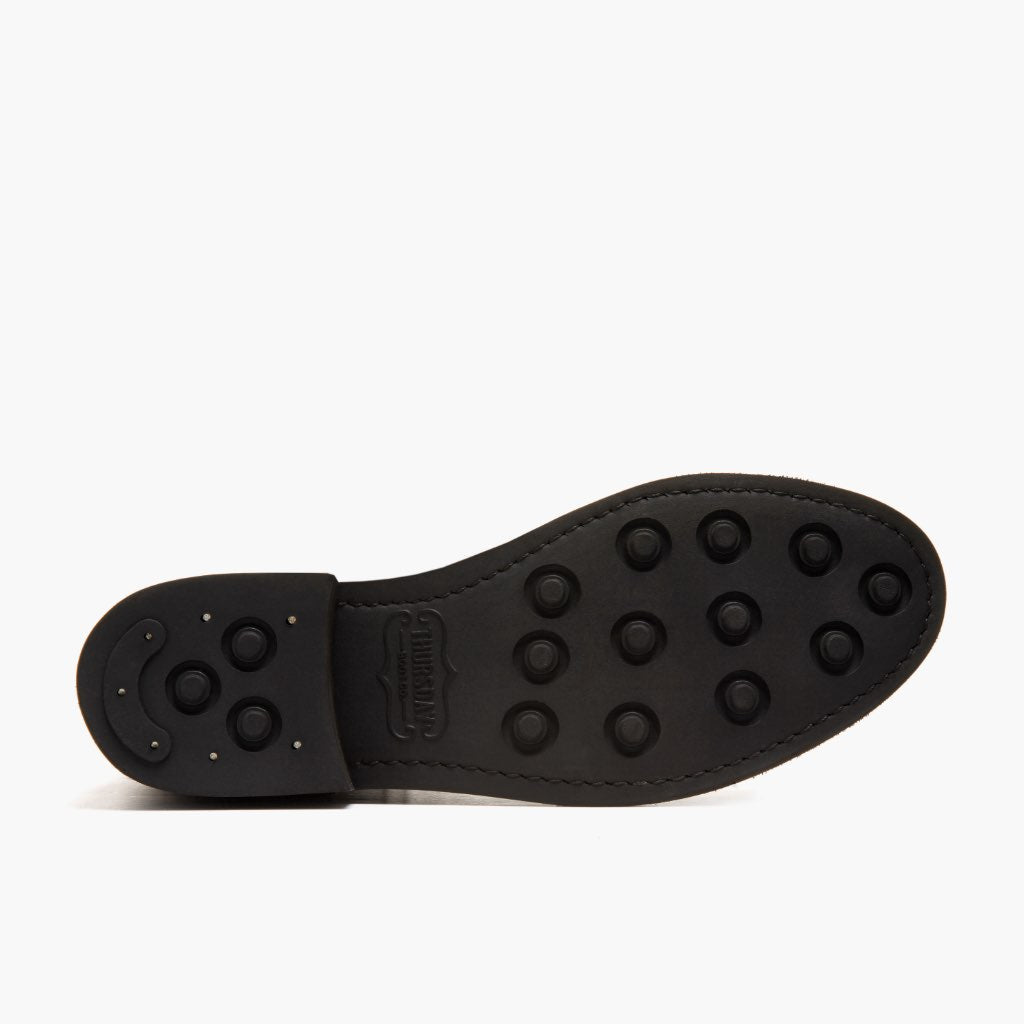 High-Traction Rubber Outsole & Lug Tread Pattern on Captain Tabakbraun Lederstiefel für Damen
