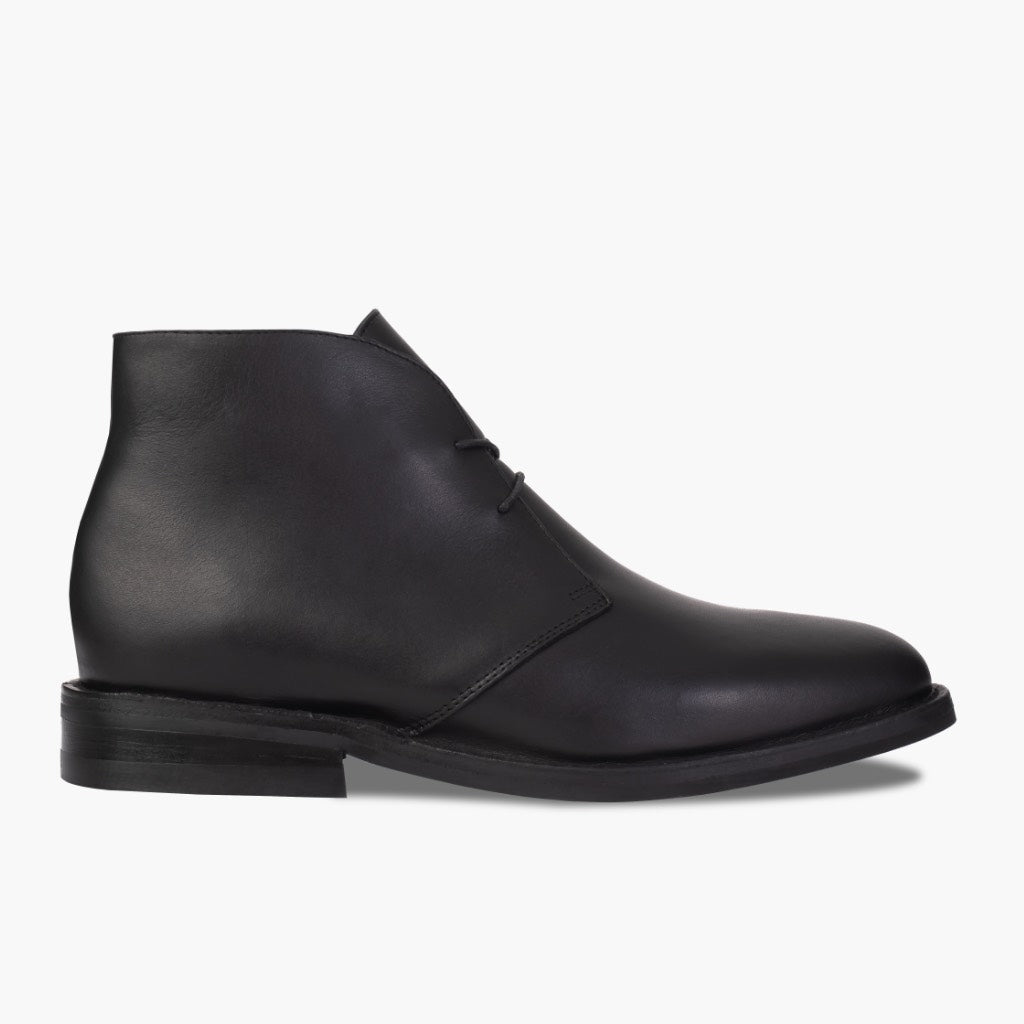 Black Full-Grain leather Boots - Rahmengenähte Goodyear-Welt-Konstruktion & vordere Zehenkappe