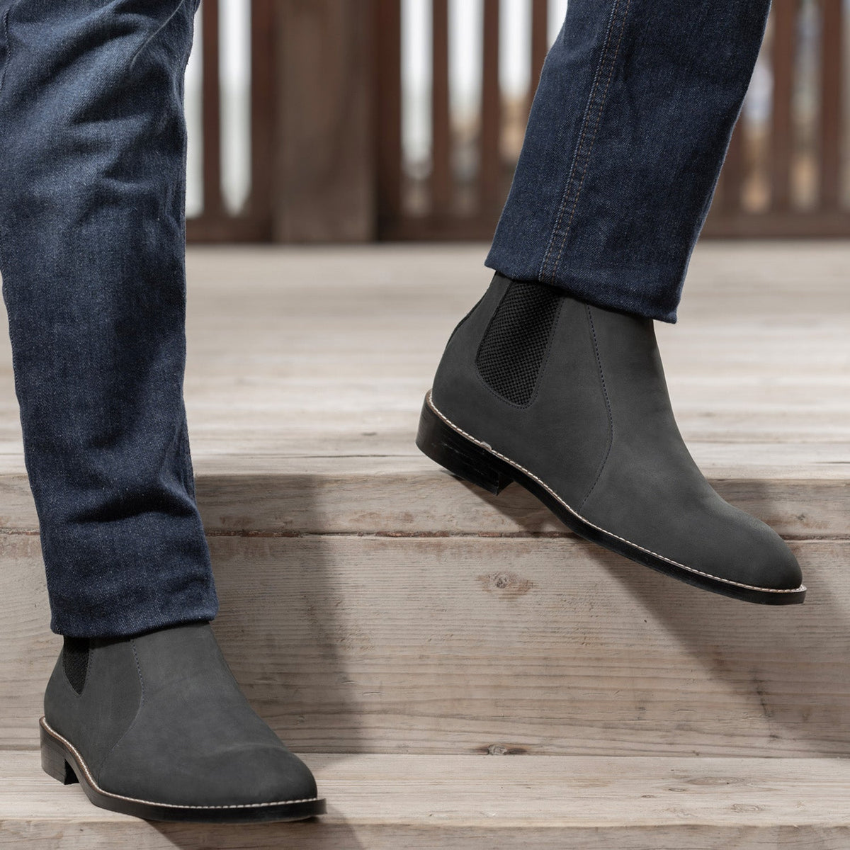 Orlaven Clarkson Chelsea Grau Nubuck Lederstiefel - StudGuard für Herren footwear image 9