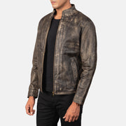 Alex Leder-Bikerjacke für Herren – Zusätzliche Produktansicht 2